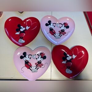 Pottery Barn Kids Mickey and Minnie Heart Plates